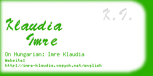 klaudia imre business card